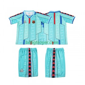 Billige Fotballdrakter FC Barcelona Barn Retro Bortedraktsett 1996 1997 Kortermet